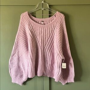 Cozy Pink Knit Sweater